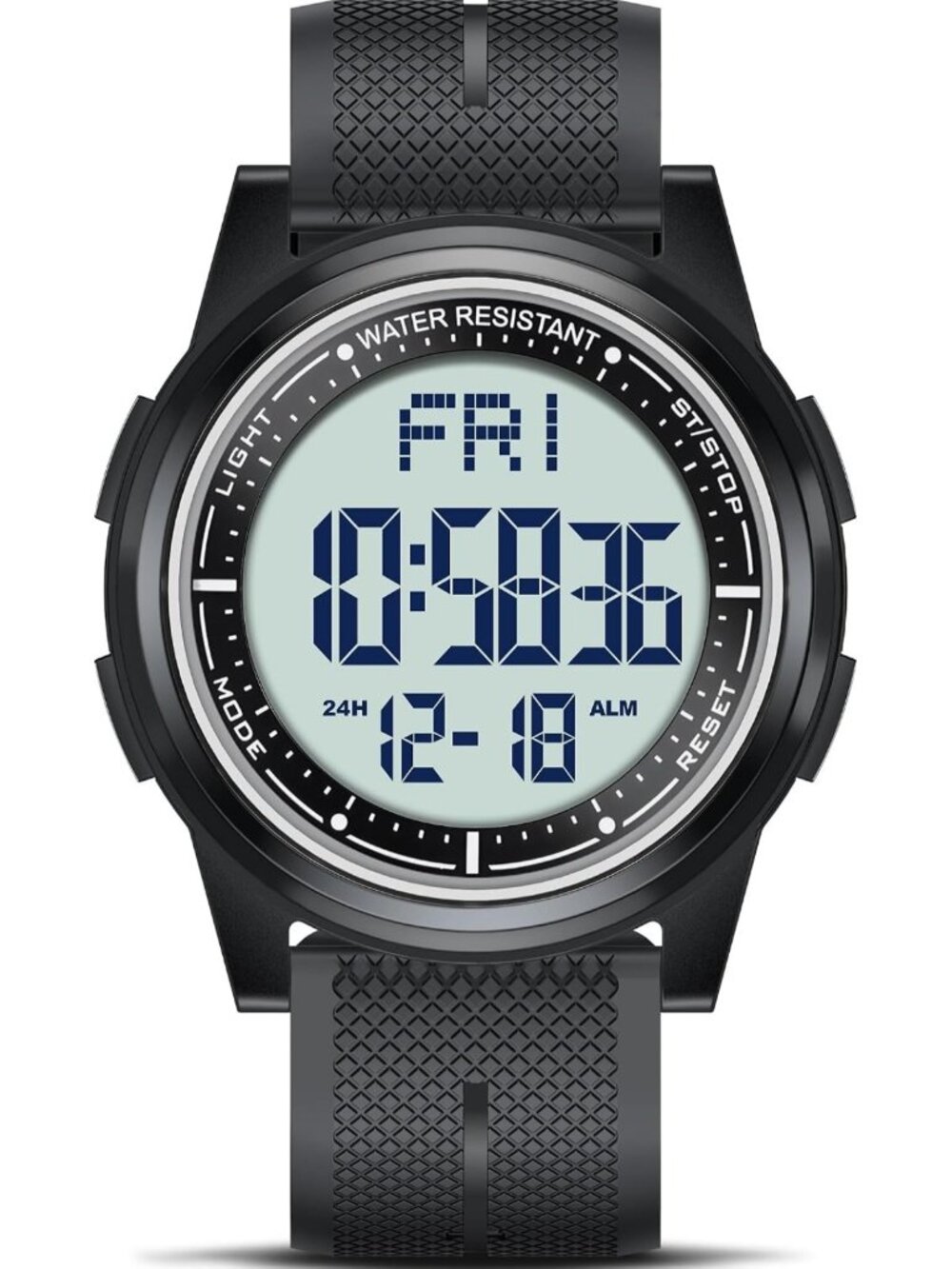 Ultra-Thin 50M Waterproof Digital Sports Watch for Men & Women - Lightweight